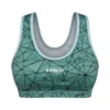 top de color verde rayas
