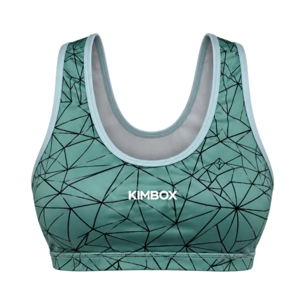 top de color verde rayas