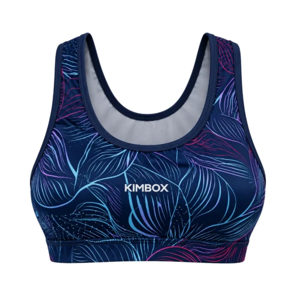 top azul hojas